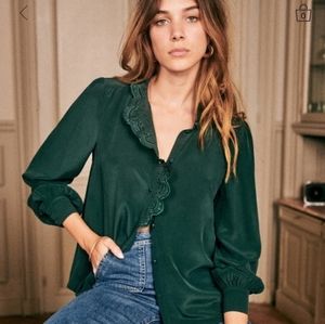 Sézane Chloé Silk Blouse